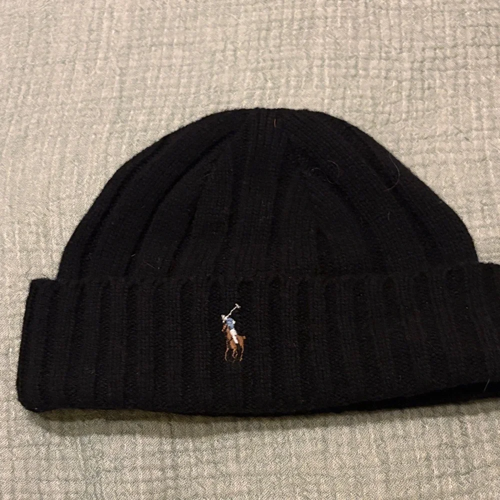 Polo Ralph Lauren 100% Lambswool Black Hat